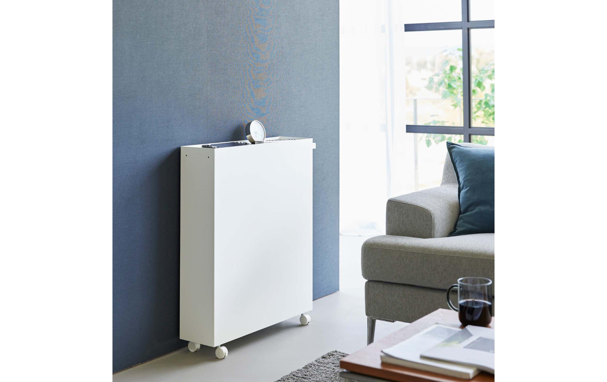 Regal Tower Weiss<br>Bücherwagen