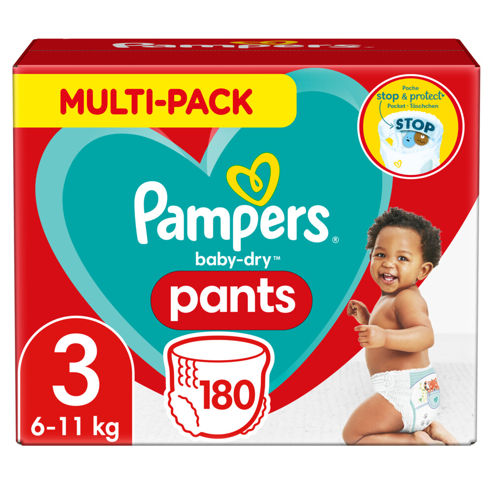 Pampers Baby Dry Luierbroekjes Maat 3 (6-11 kg)180 stuks