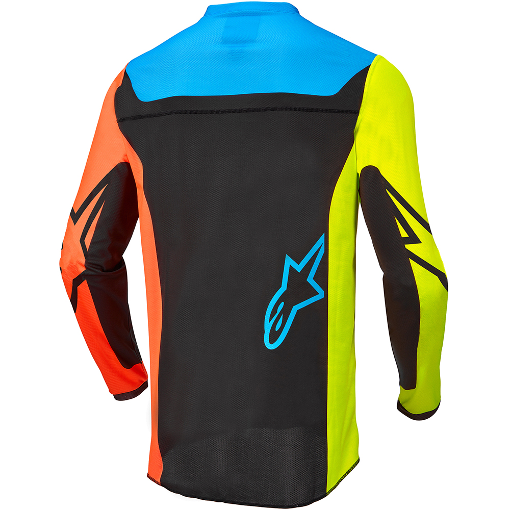 Alpinestars - Maillot Enfant Kids Racer Compass Noir / Jaune fluo / Orange / Bleu