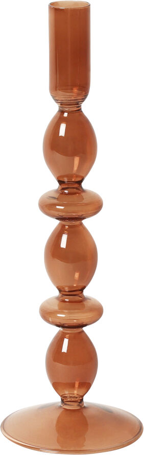 AU Maison Glas lysestage, brun, 25xø9 cm