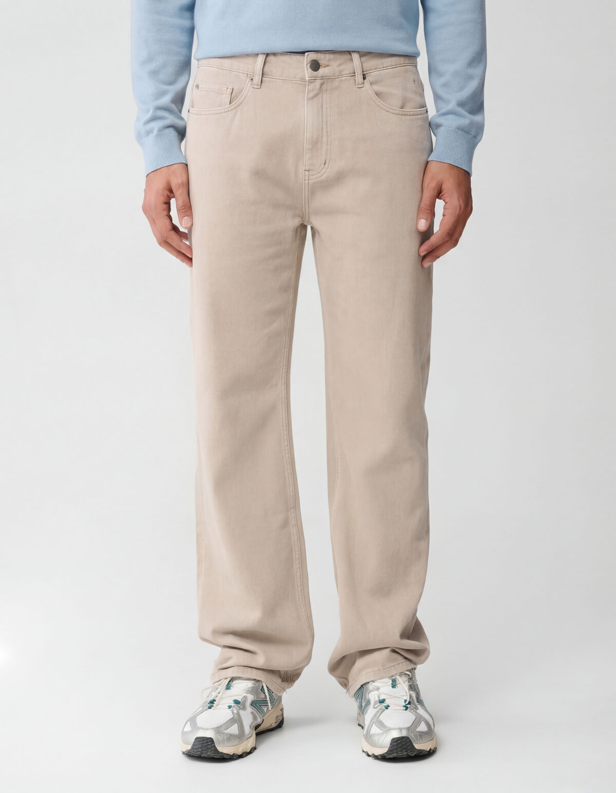 Relaxed Fit Broek Lichtbruin