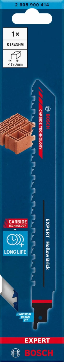 Bosch 2608900414 EXPERT Reciprozaagblad S1543HM Hollow Brick