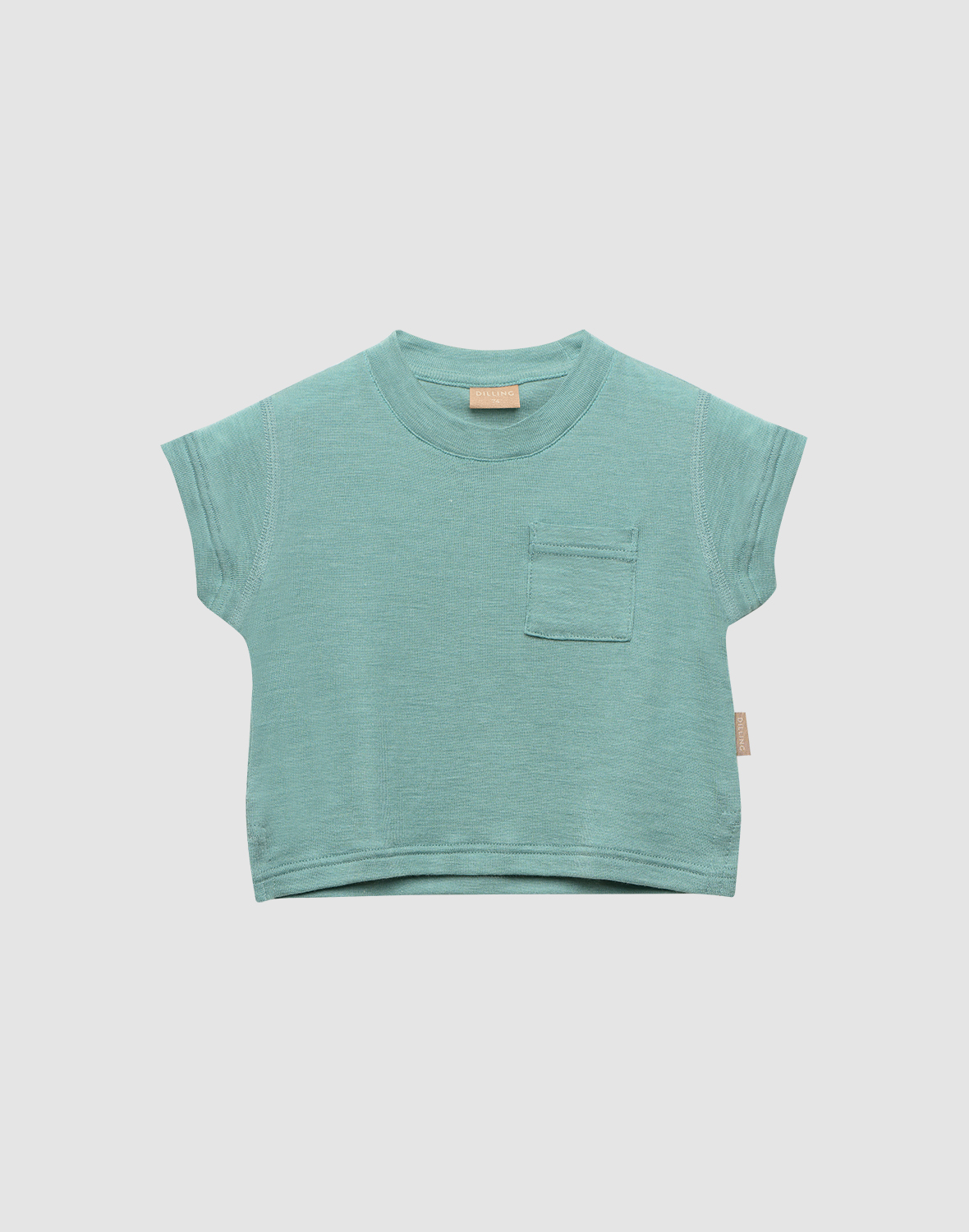 T-shirt voor baby's van merinowol/zijde met zak