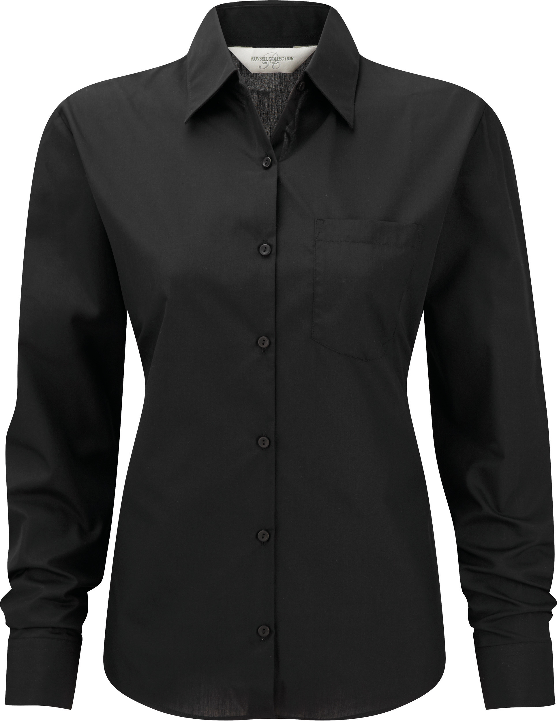 Russell Collection RU934F - Chemise En Popeline Femme Manches Longues