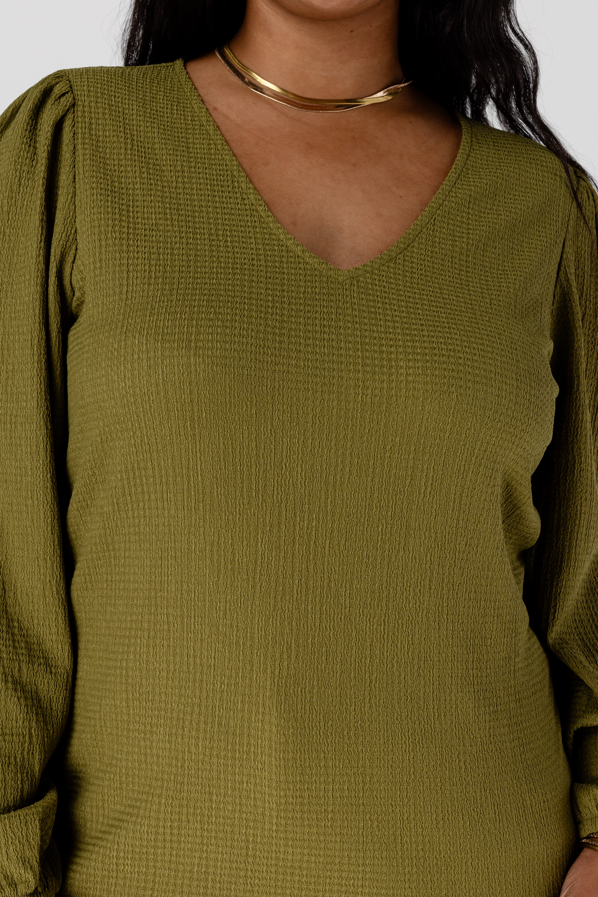 Top met borduursel Lime groen