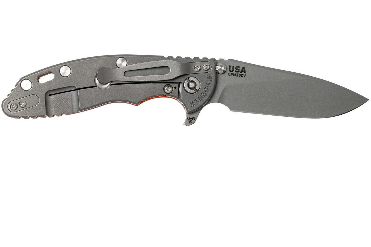 Rick Hinderer XM18 3,5” Slicer Working Finish, Orange G10