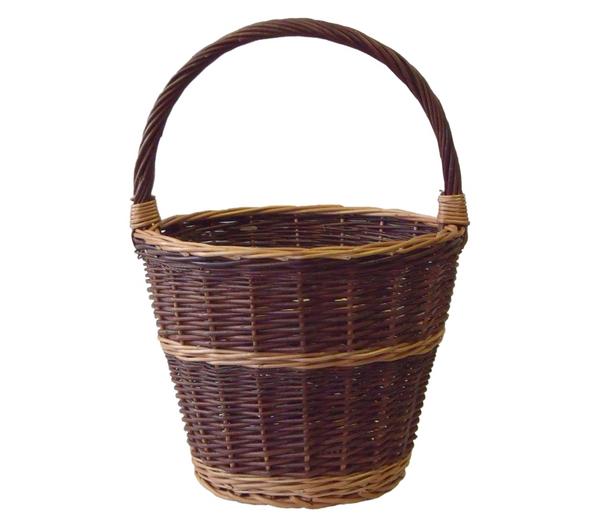 Dehner Erntekorb mit Bügel, ca. Ø38/H53 cm