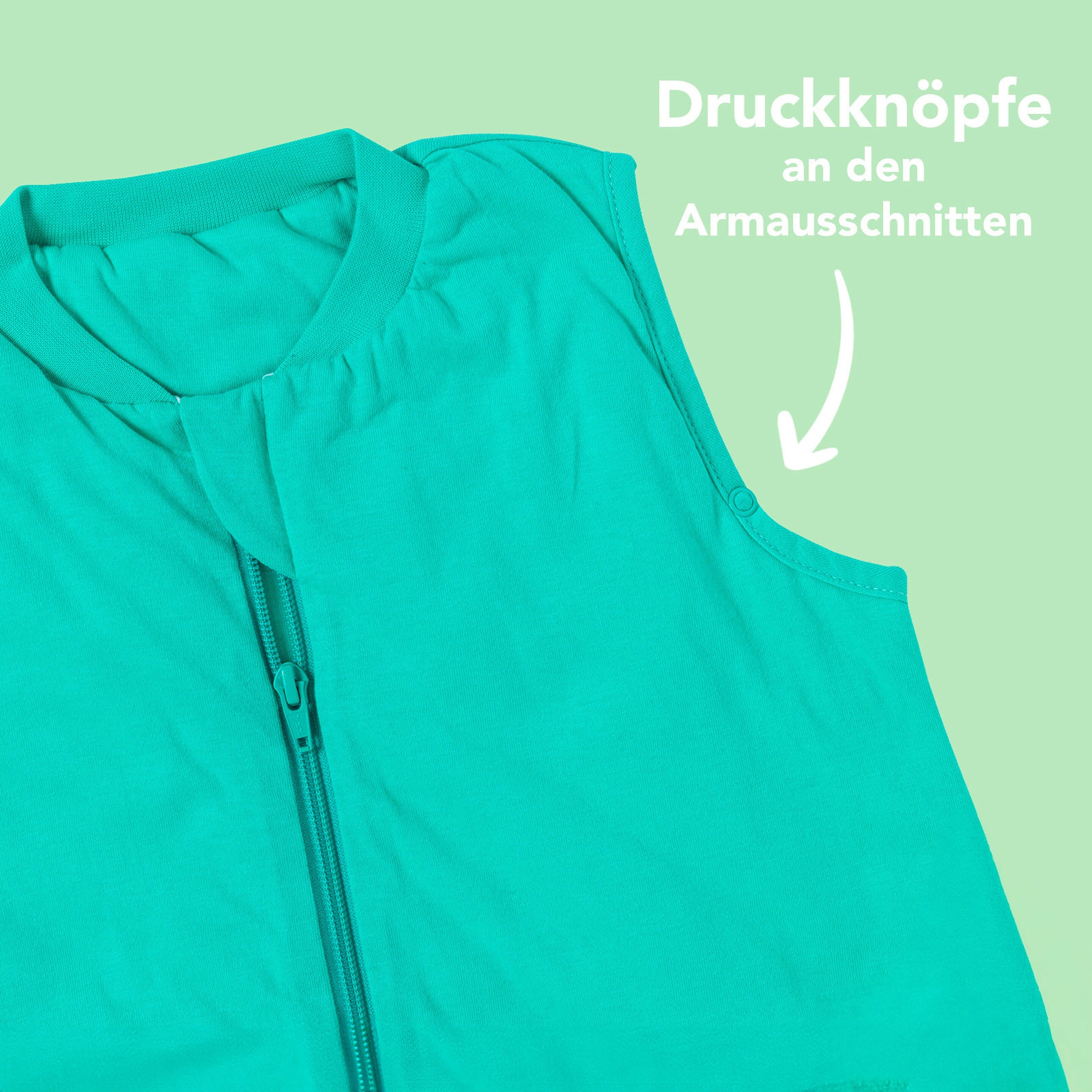 schlummersack Schlafsack mit Füßen 2.5 Tog Türkis