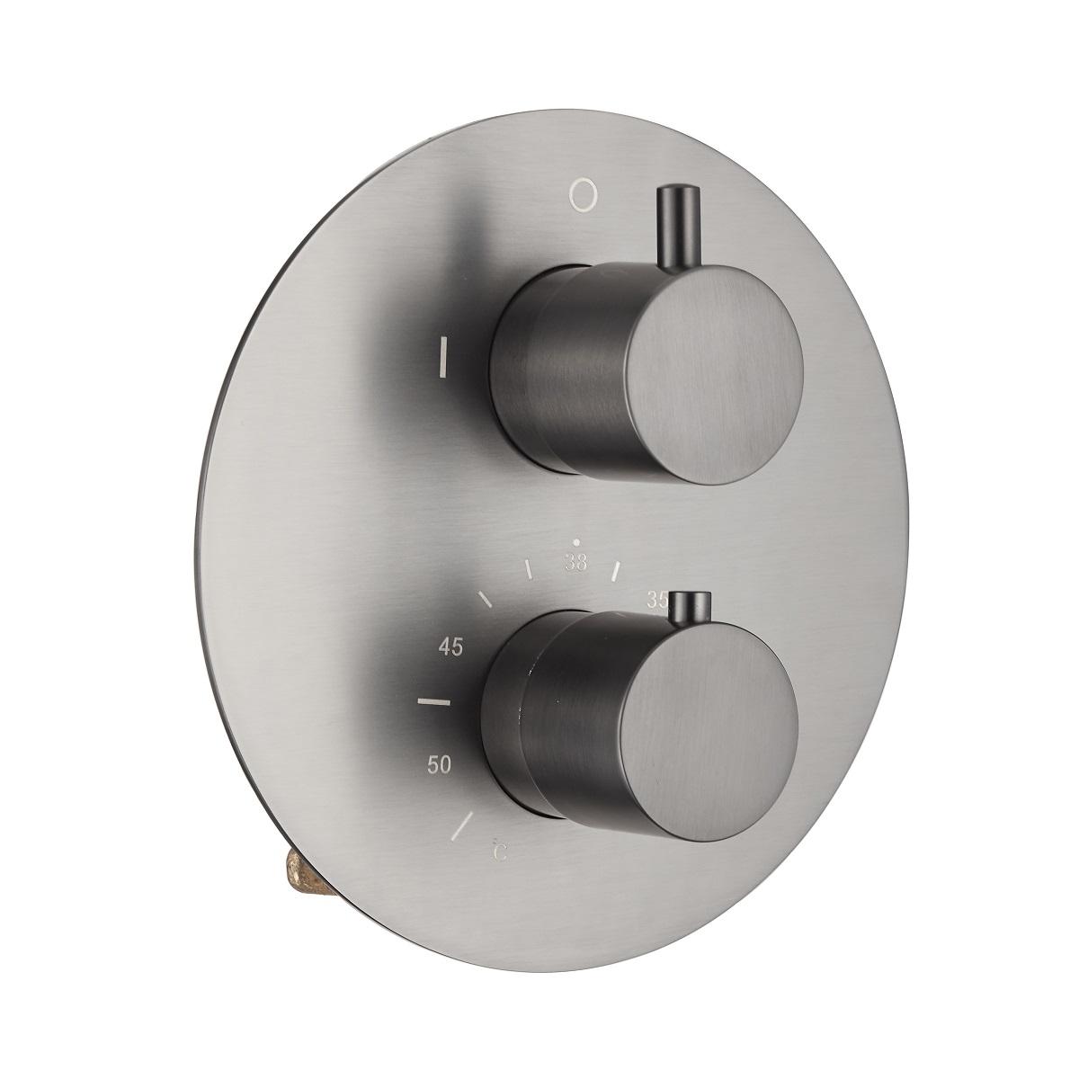 Saniclear Iron inbouwregendouche rond met 30cm hoofddouche, wandarm, 2 standen handdouche en glijstang verouderd ijzer - gunmetal