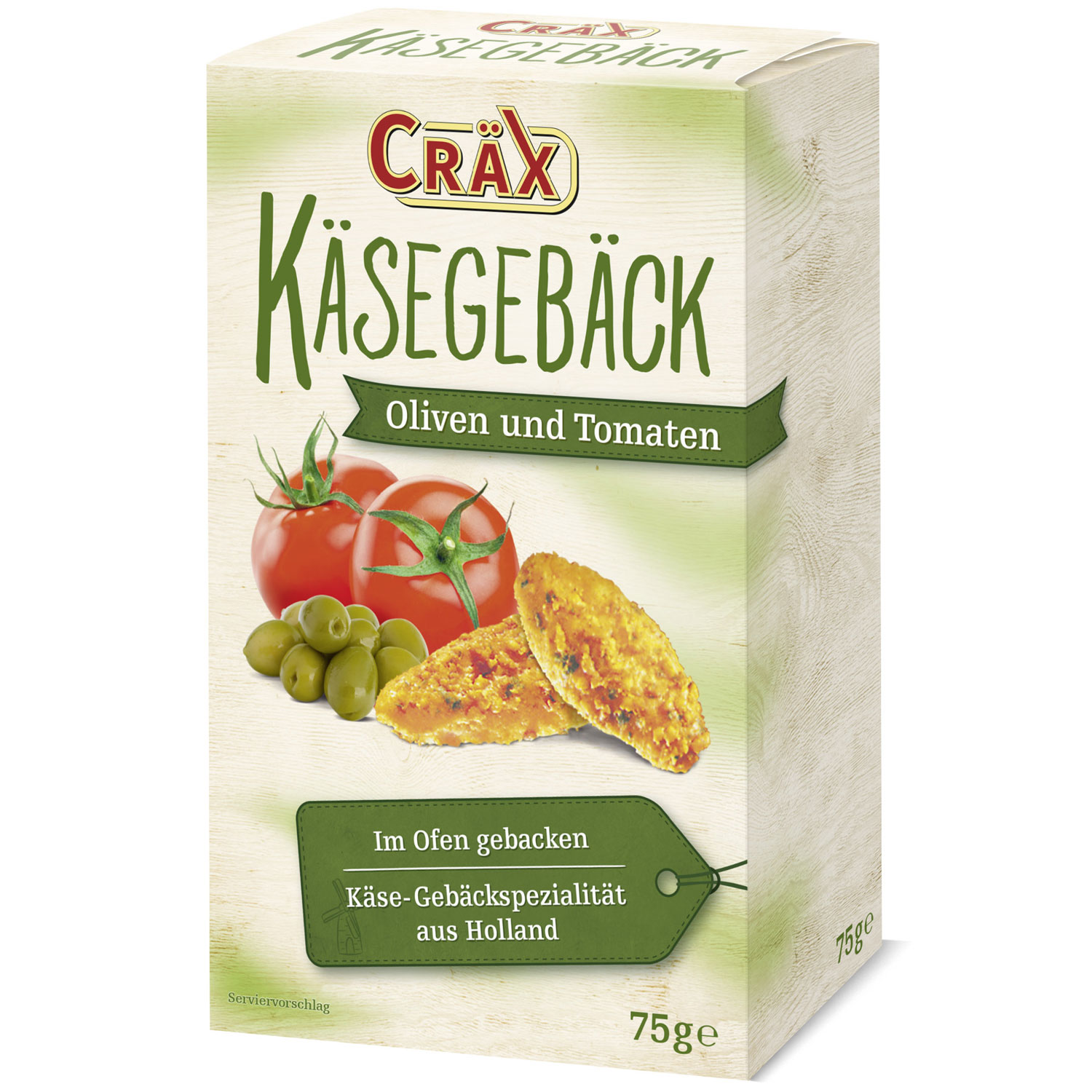 Cräx Käsegebäck Oliven und Tomaten 75g MHD:10.9.25