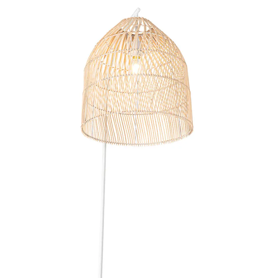 Qazqa vloerlampen sam wit e27