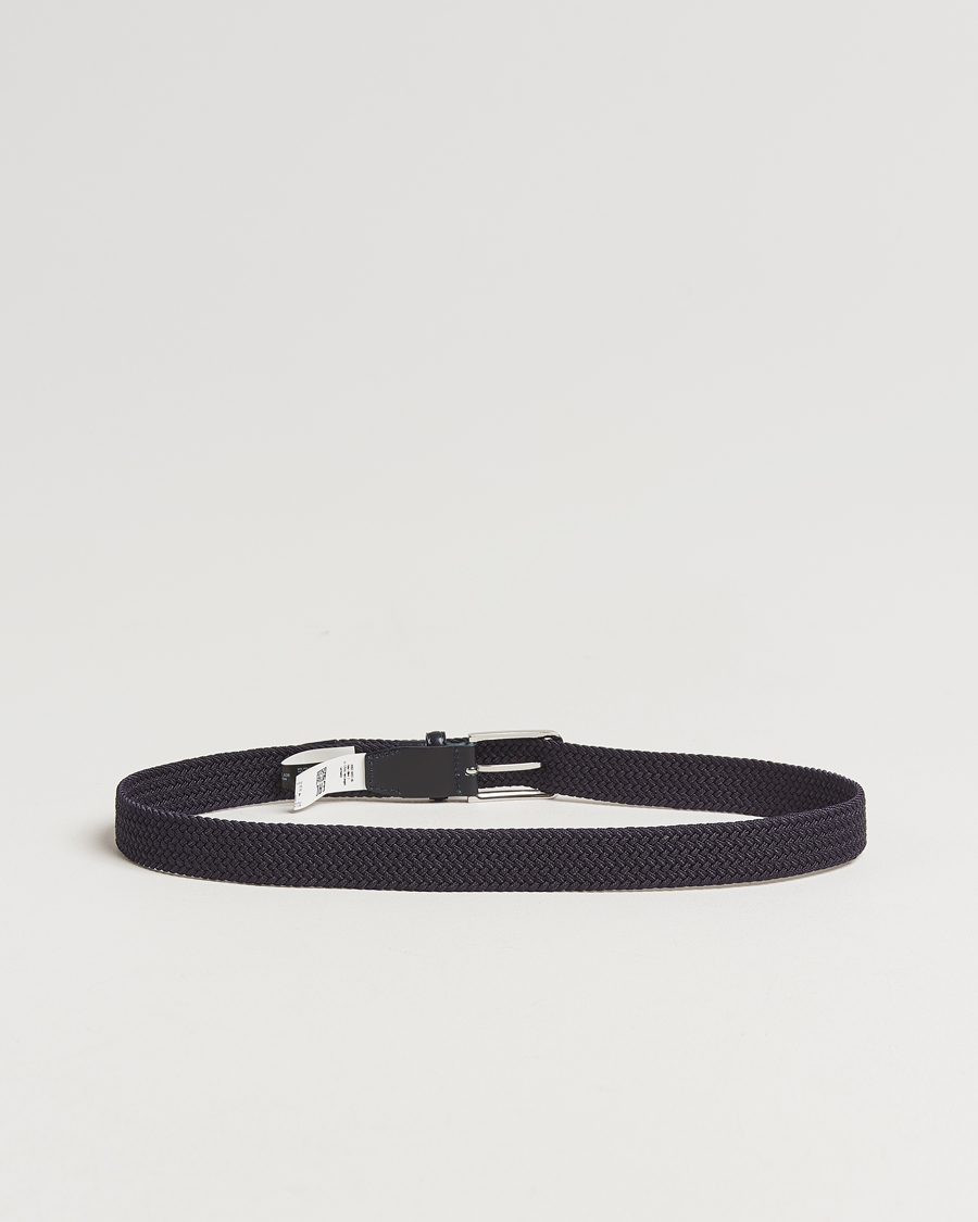 BOSS BLACK Clorio Elastic Woven Belt Navy
