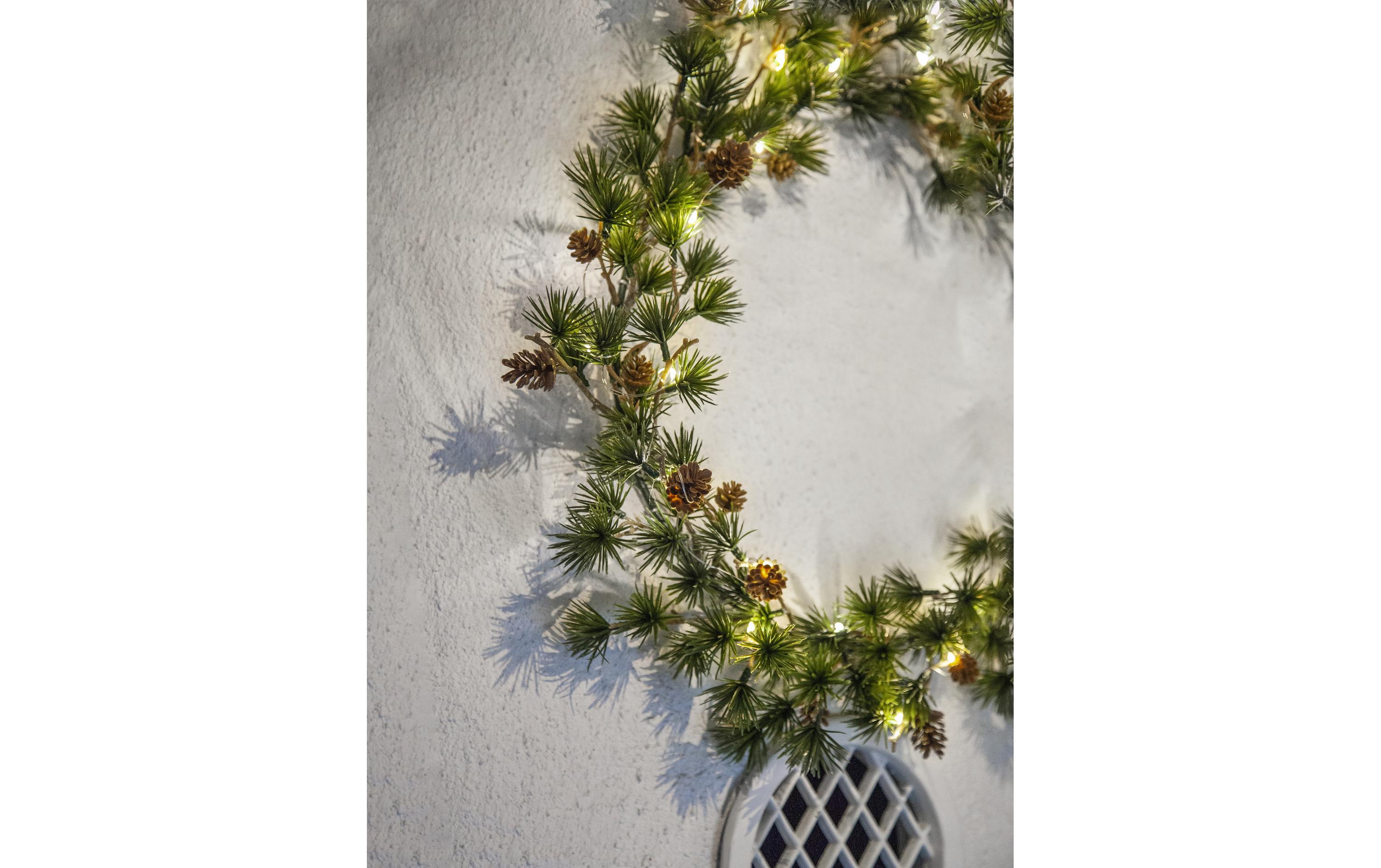 LED-Weihnachtskranz Larix, Ø 40 cm, GrünLED Weihnachtsdekoration
