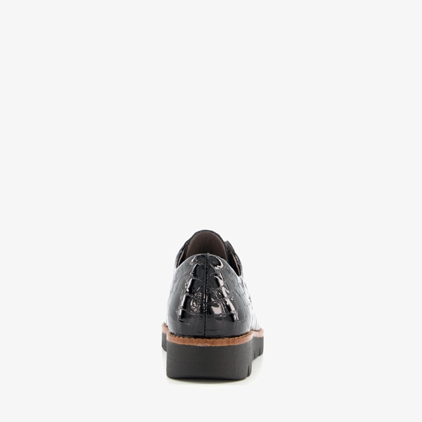 Natuform dames veterschoenen met croco print