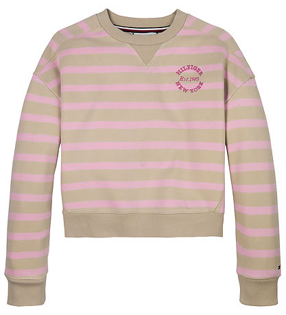 Tommy Hilfiger Bluse - New York - Classic+ Beige Pink Sugar Stre
