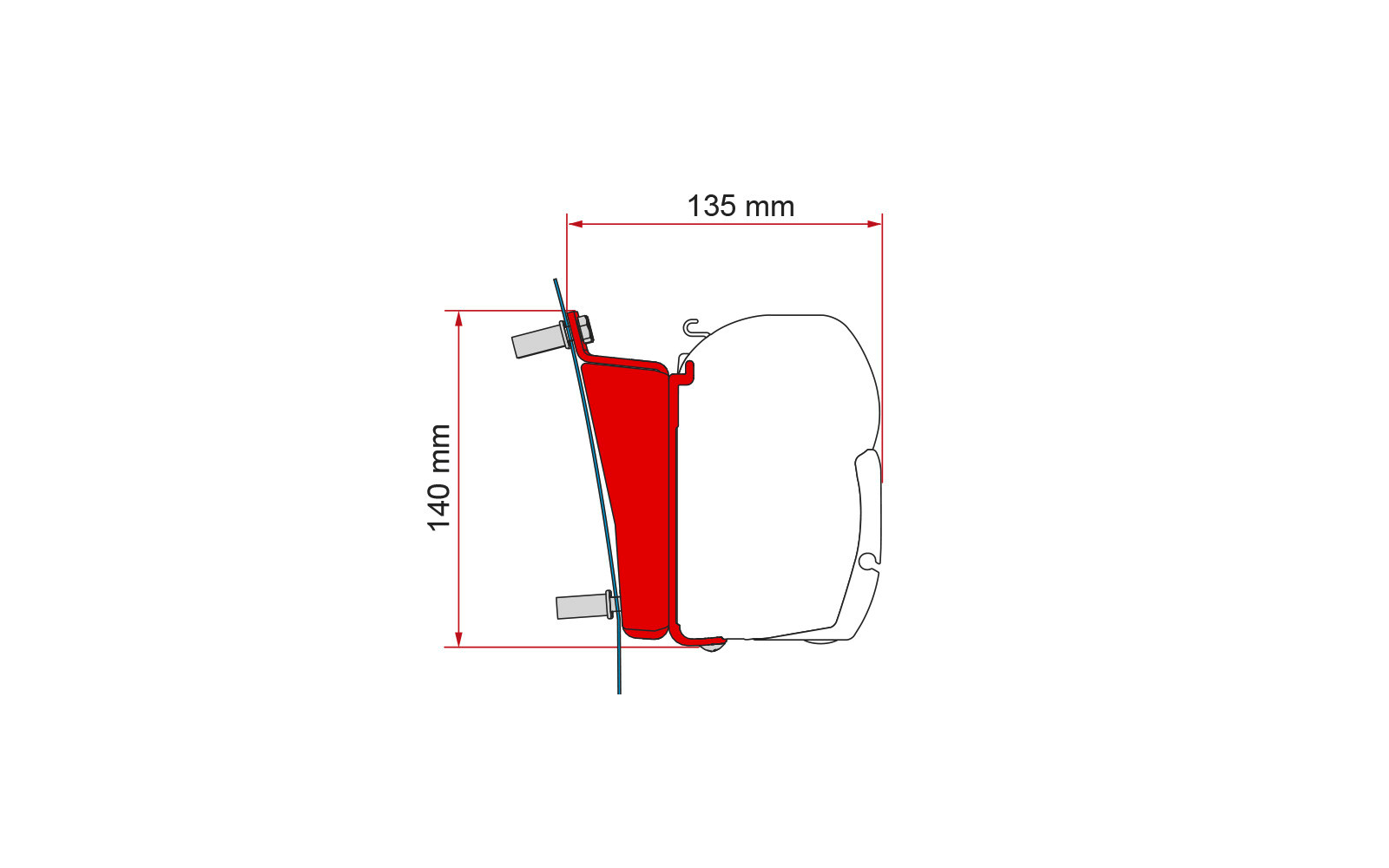 Fiamma Adapter Kit Ford Transit H3 für F45 Markisen