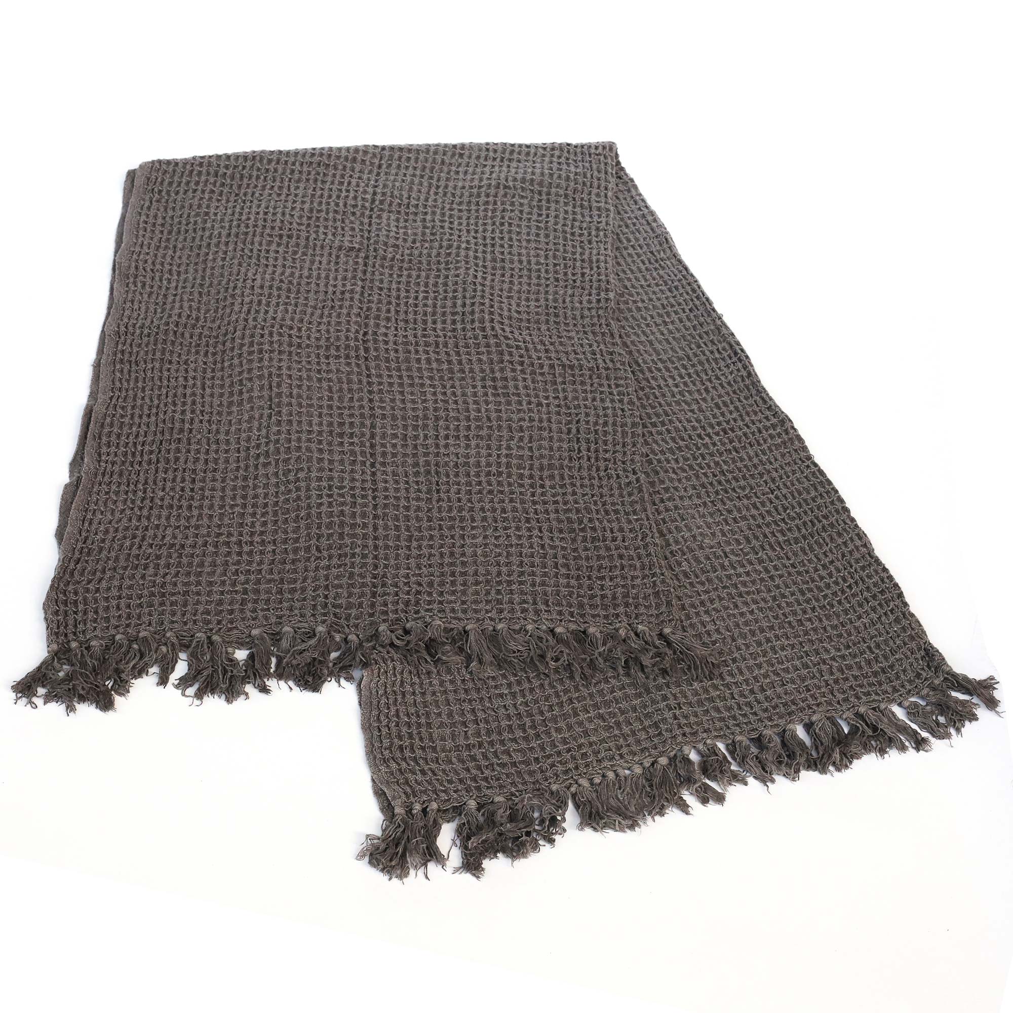 Throw 'Hera' grau, B 170 cm, L 130 cm von fischer's lagerhaus