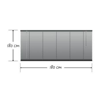 KARWEI aluminium jaloezie 25 mm antraciet (kleurnr. 226) 180x180 cm (bxh)