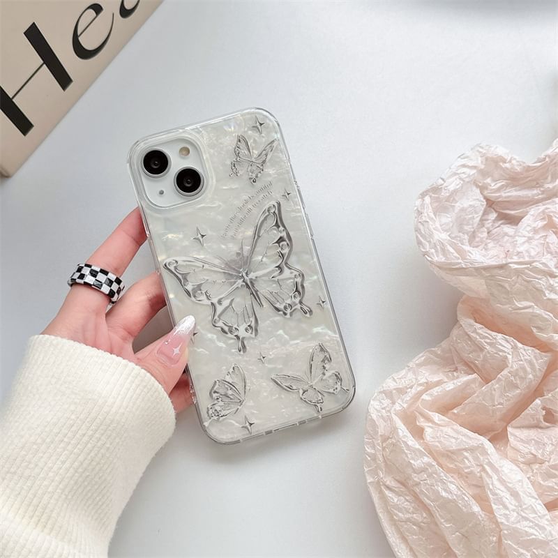 Surono - Telefoonhoesje met vlinderprint en patroon - iPhone 15 Pro Max / 15 Pro / 15 Plus / 15 / 14 Pro Max / 14 Pro / 14 Plus / 14 / 13 Pro Max / 13 Pro / 13 / 13 mini / 12 Pro Max / 12 Pro / 12 / 12 mini / 11 Pro Max / 11 Pro / 11