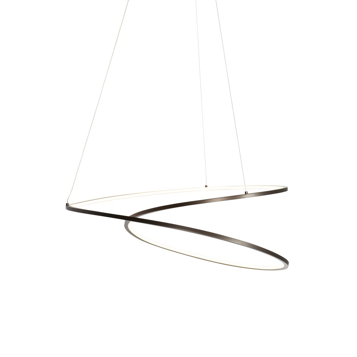 Design hanglamp brons 72 cm incl. LED 3-staps dimbaar - Rowan