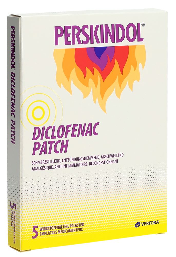 PERSKINDOL Diclofenac Patch 180 mg<br>5 Stück, Wirkstoffhaltiges Pflaster