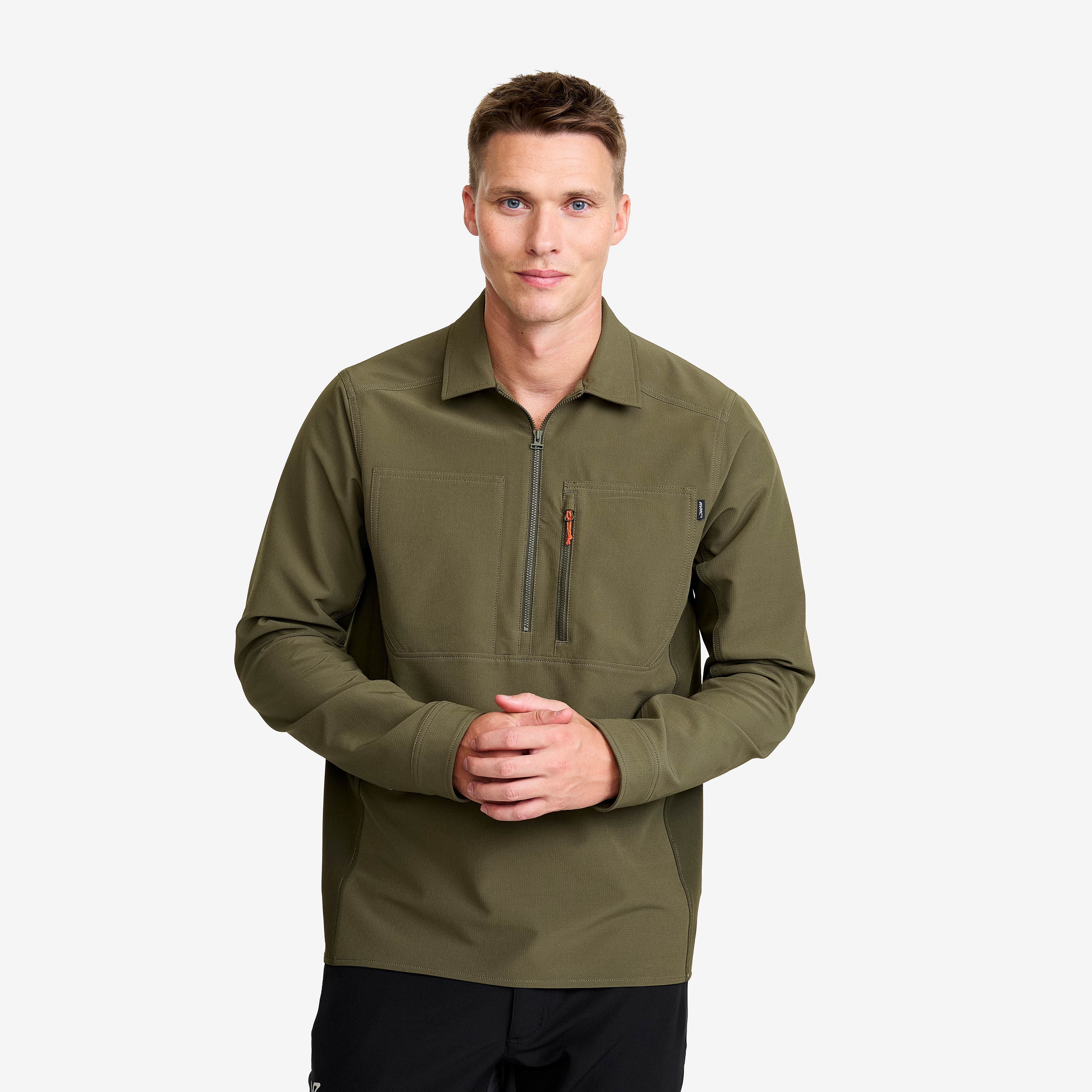 Ridge Half-zip Stretch Shirt Herre Grape Leaf/Forest Night