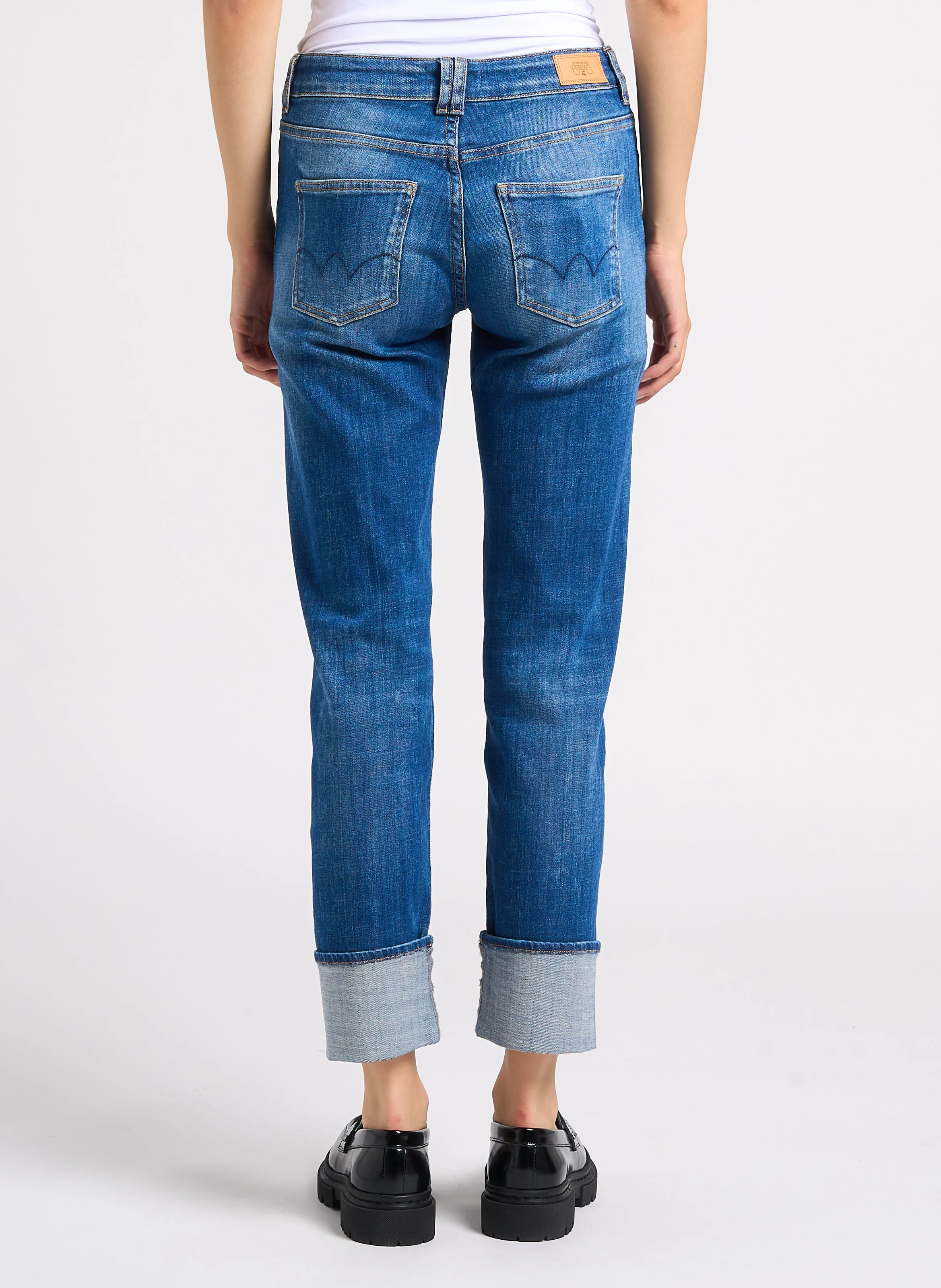 400/17 - Jean droit taille haute | Bleu