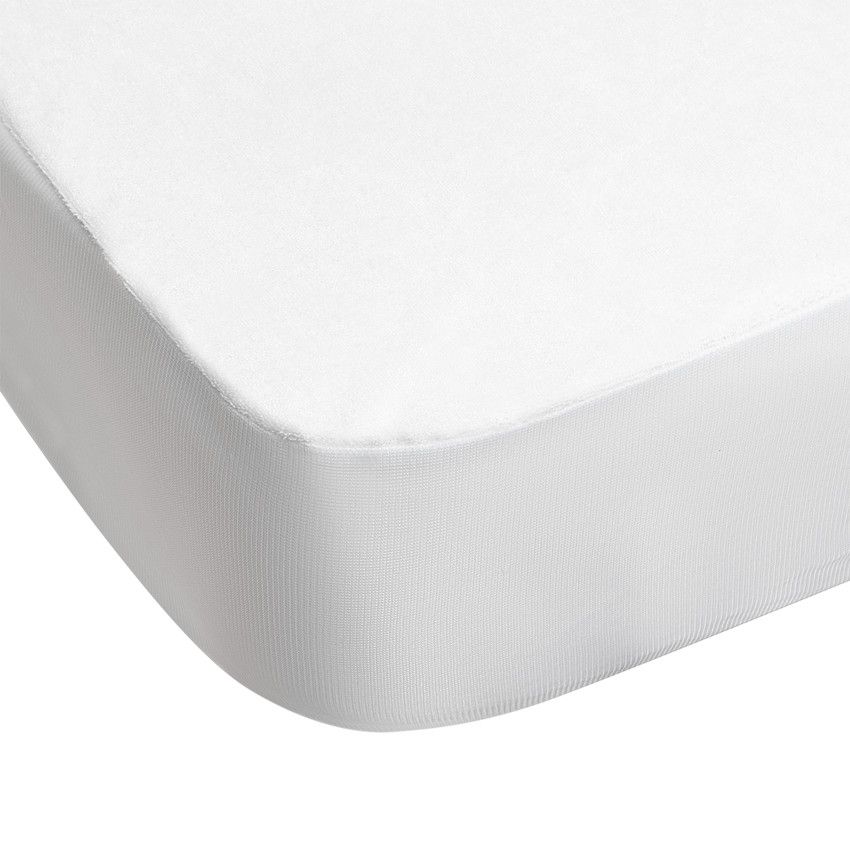 Alèse protège matelas en éponge bouclette 50x90 cm pour cododo - Blanc