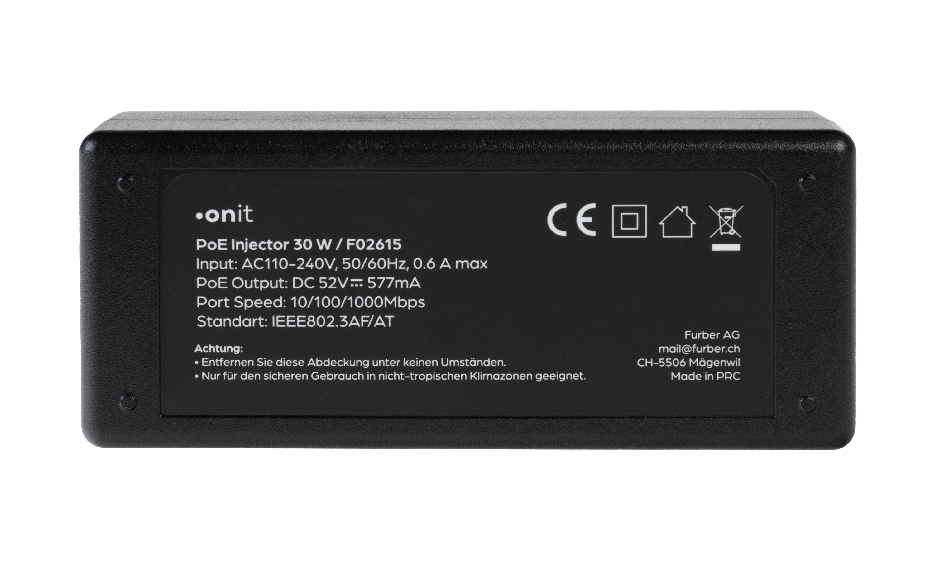 PoE+ Injector 30 WPower-over-Ethernet-Adapter