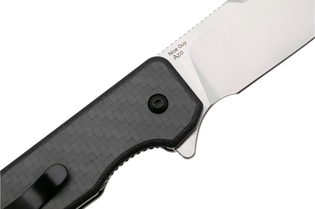 Kizer Vanguard Nice Guy V3011C1 Satin 154CM, Black Carbon, zakmes, Azo design