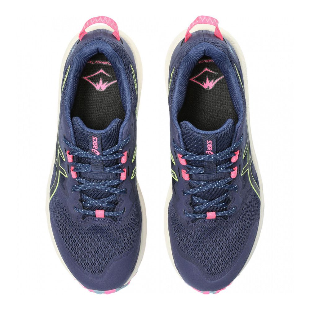Asics TRABUCO TERRA 2 - Chaussures trail Femme deep ocean/lime green