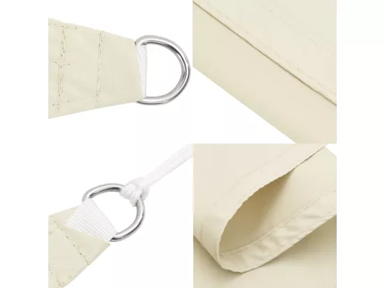 Voile d'ombrage crème 2x2x2 m 100 % polyester oxford