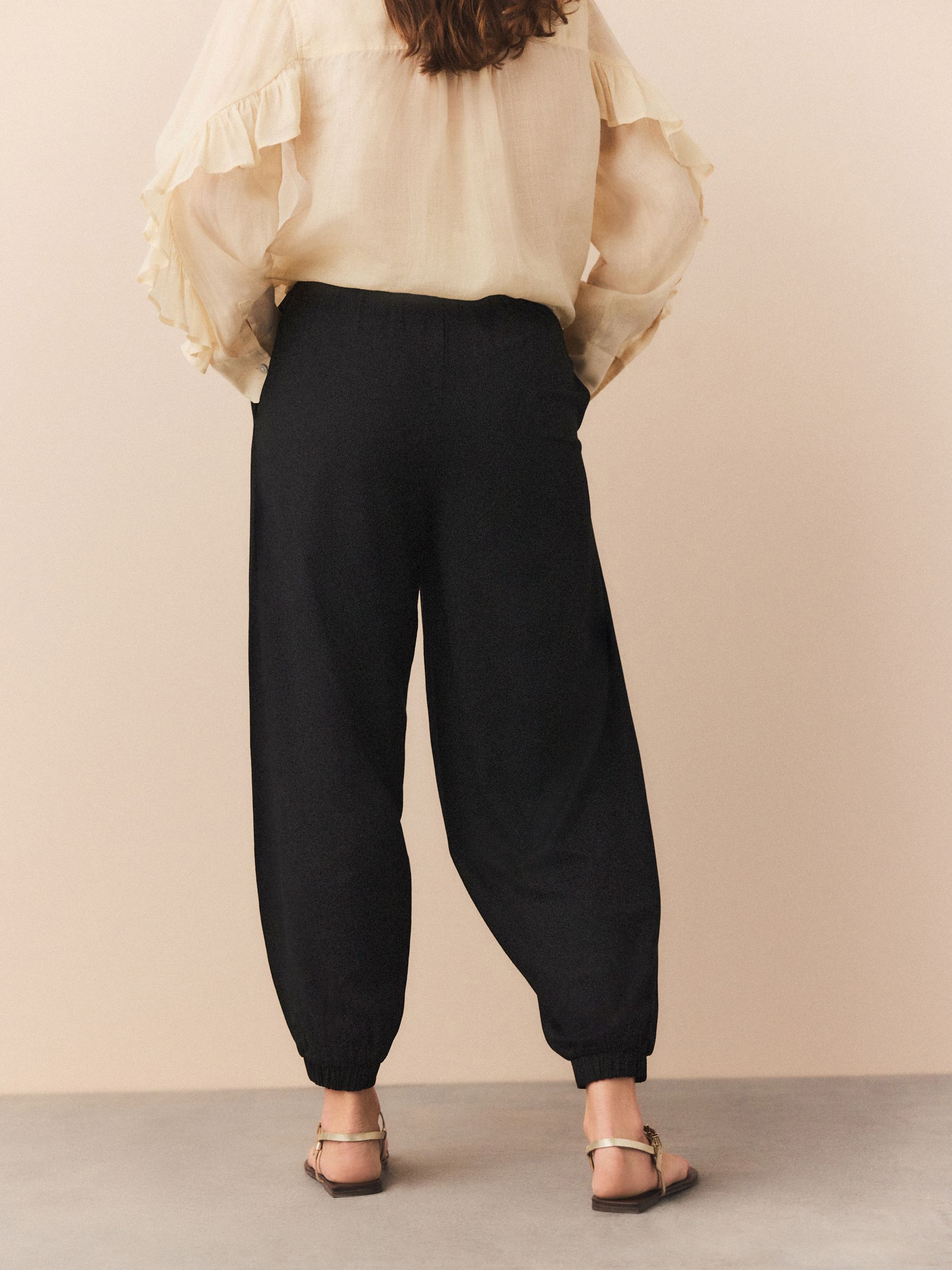 Zwart - Jersey Harem Joggers