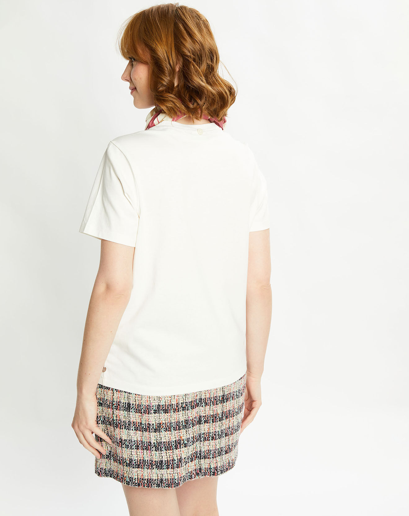 Scotch & Soda T-Shirt 100% Coton Bio Foulard blanc