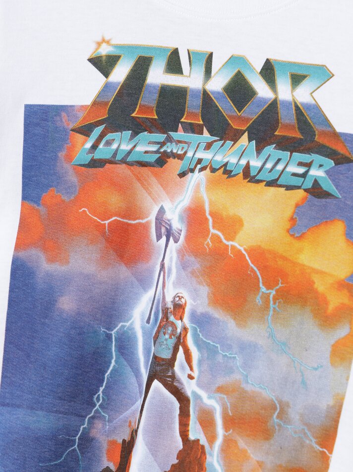 Camiseta Marvel Thor com estampa maxi - Branca