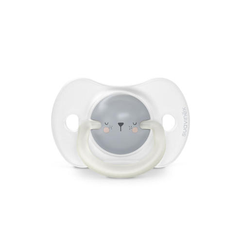 Pack de 2 sucettes 6-18 mois SX PRO Night&Day Gris foncé - SUAVINEX