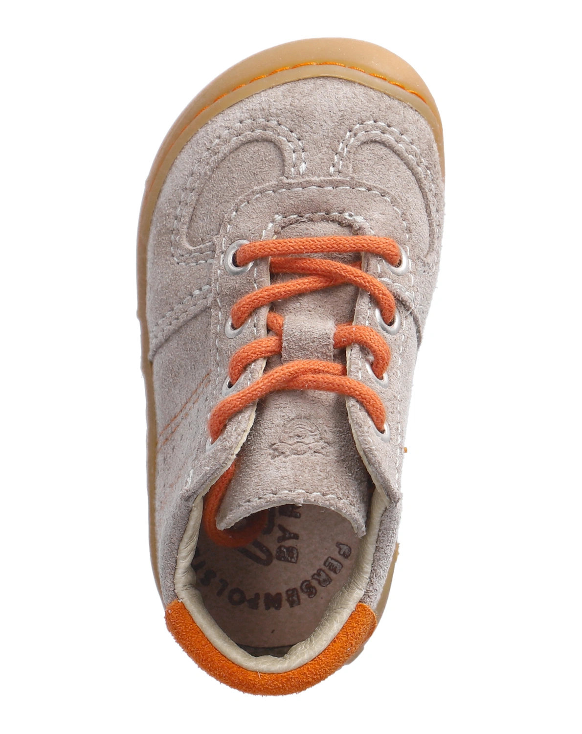 Schnür-Lauflernschuhe SAMI VELOUR in tundra/orange