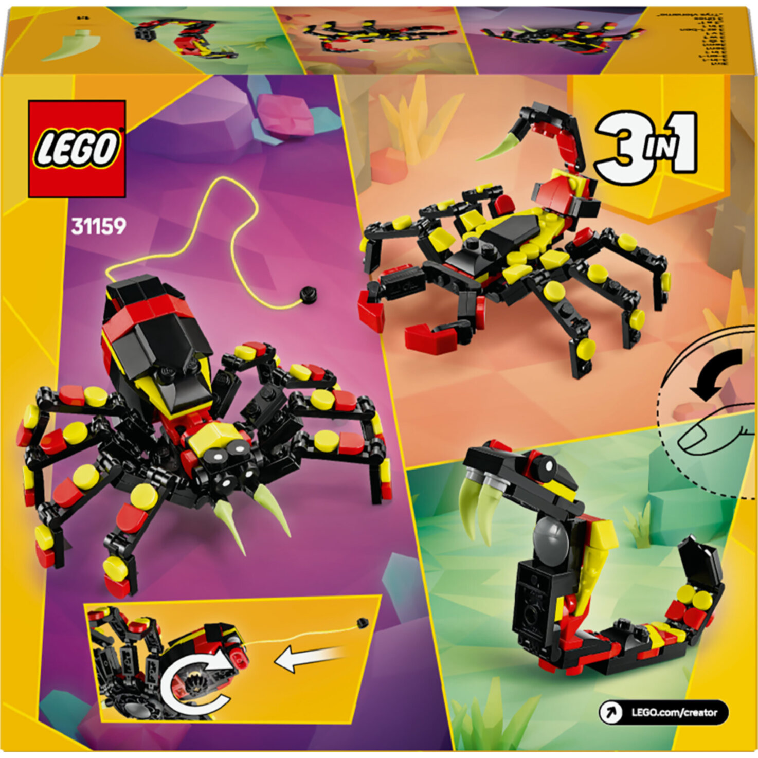 LEGO® Creator 31159 3in1 Wilde Tiere: Überraschungsspinne ab 7 Jahren