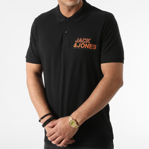 Polo Manches Courtes Floki Noir