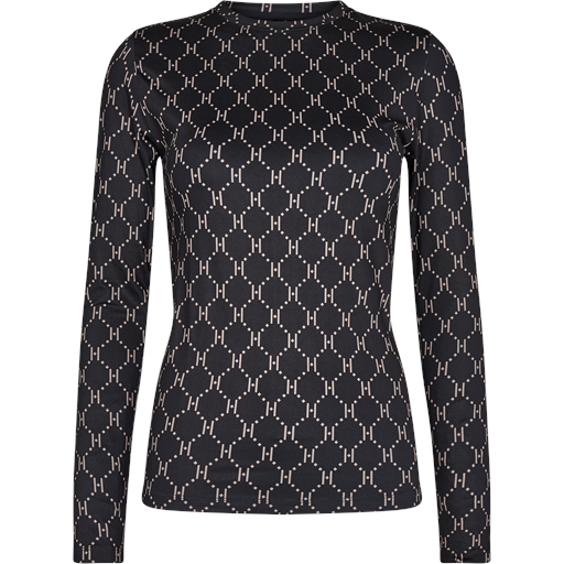 Hype The Detail Printed Bluse, Sort, 32