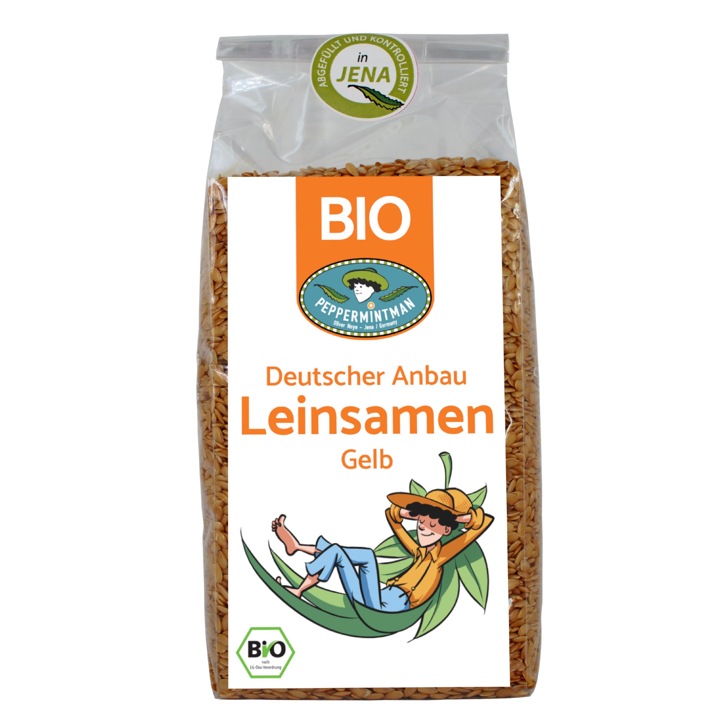 PEPPERMINTMAN Deutsche Leinsamen, gelb, Bio
