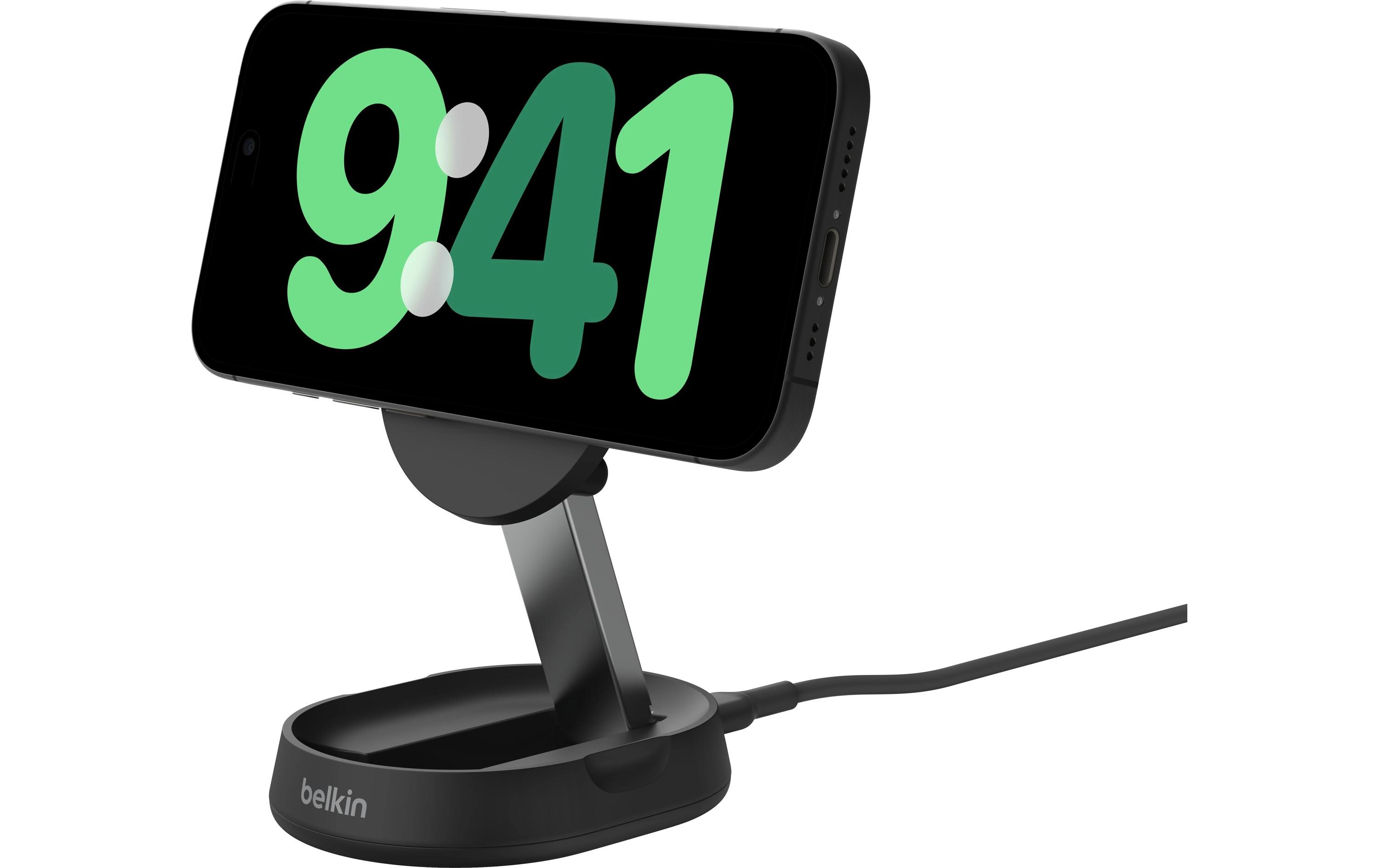 Wireless Charger Boost Charge Pro Schwarz inkl. NetzteilVerstellbare kabellose magnetische Ladestation mit Qi2