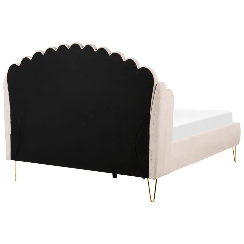 AMBILLOU - Bed - Lichtbeige - 140 x 200 cm - Polyester