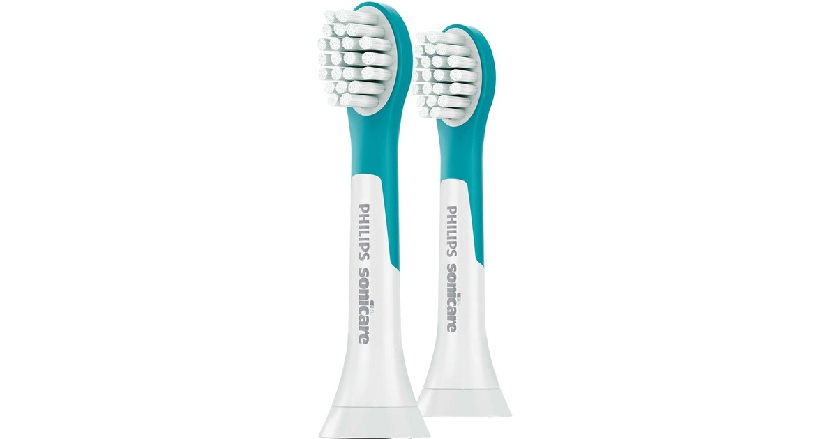 PhilipsSonicare For Kids - opzetborstels  (Wit/turquoise, HX6032/33, 2 stuks)