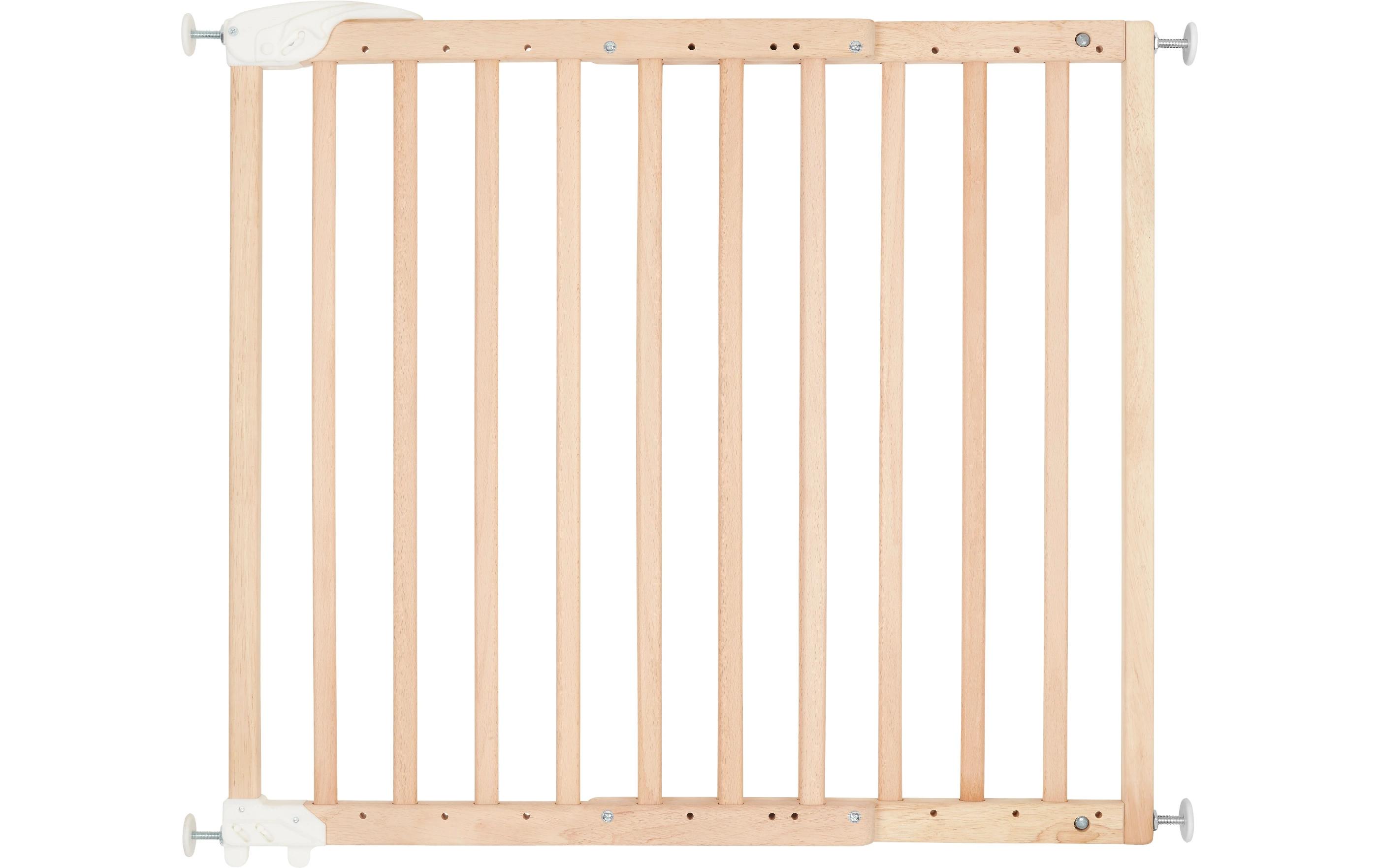 Türschutzgitter Deco Pop Holz Natur 63 cm - 106 cmSicherheitsgitter mit ergonomischem Griff