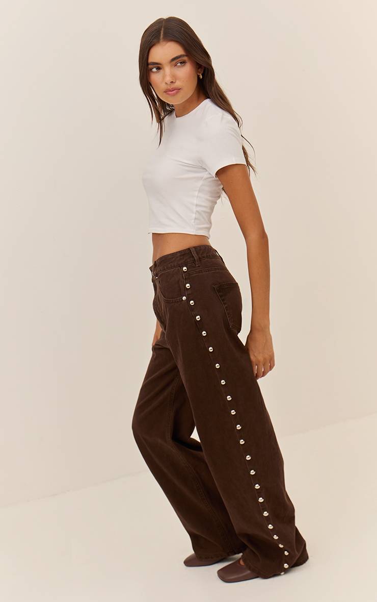 Chocolat Jean Taille Haute À Clous