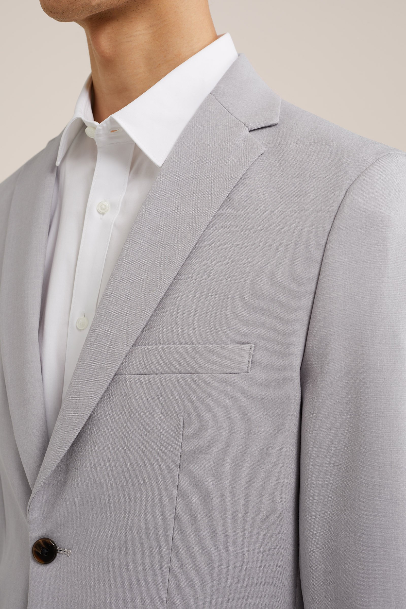 slim fit blazer Fundamentals Lichtgrijs