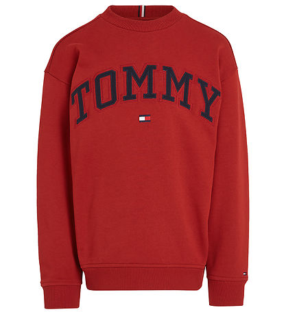 Tommy Hilfiger Sweatshirt - Varsity Stickerei - Dark Magma