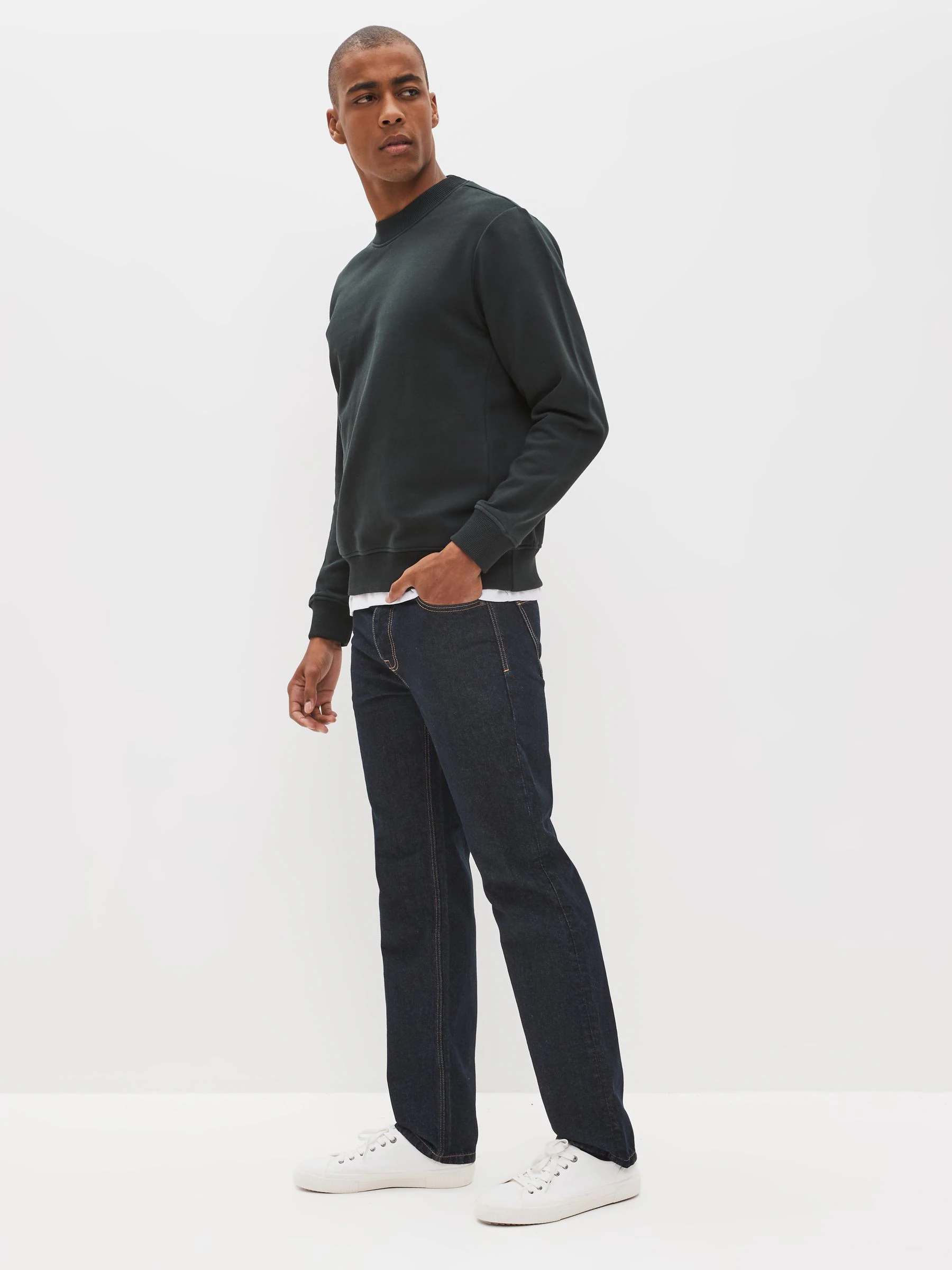 Donkerblauw - 100% katoenen authentic jeans