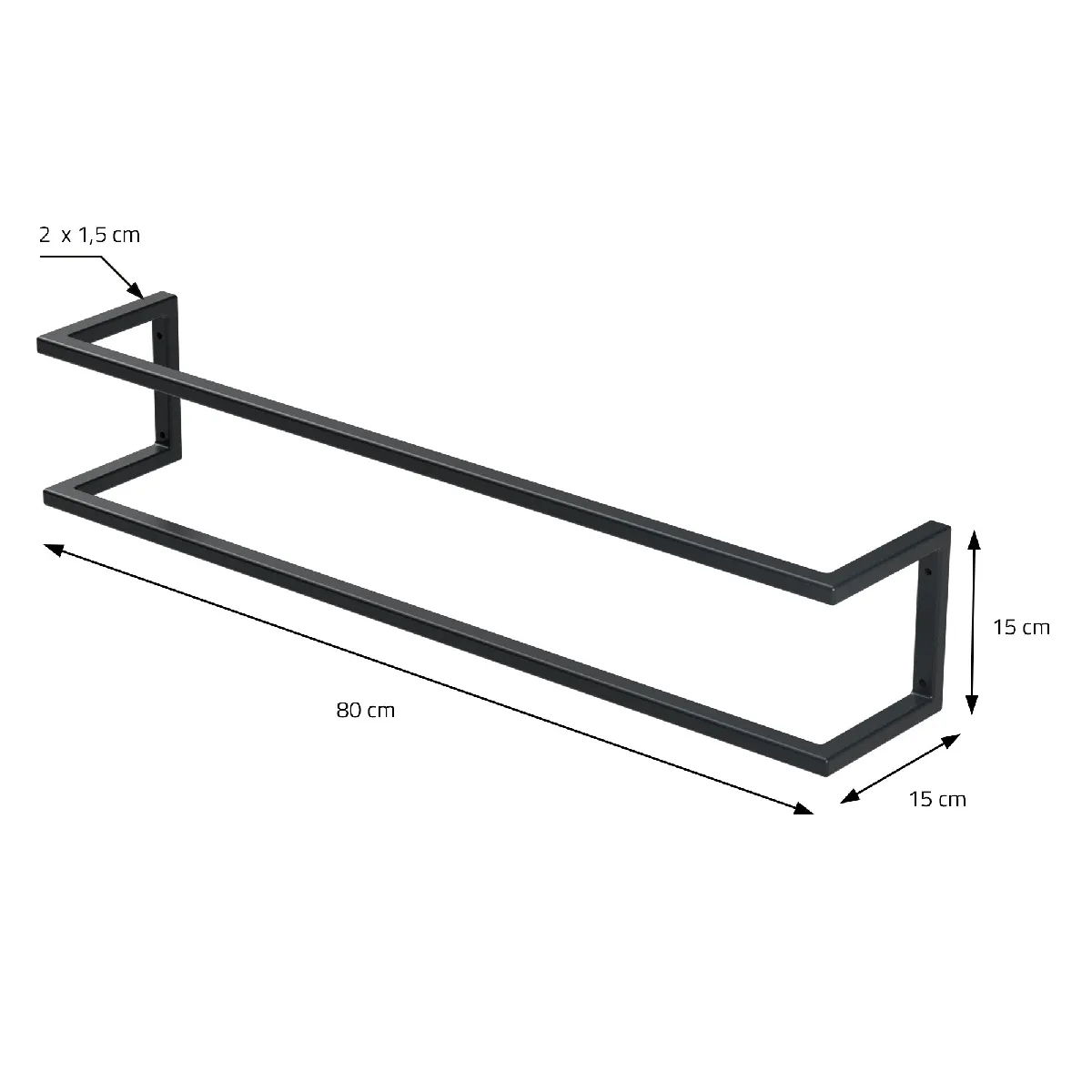 Porte-serviettes mural ML-Design - Anthracite